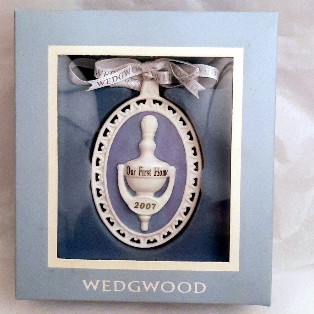 2007 Wedgwood Ceramic Our First Home Ornament NIB